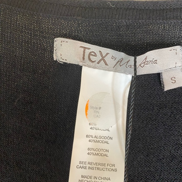 Tex by MaxAzria Black Knit Tank Top Modal Cotton Casual Summer Women Size S - Picture 4 of 4